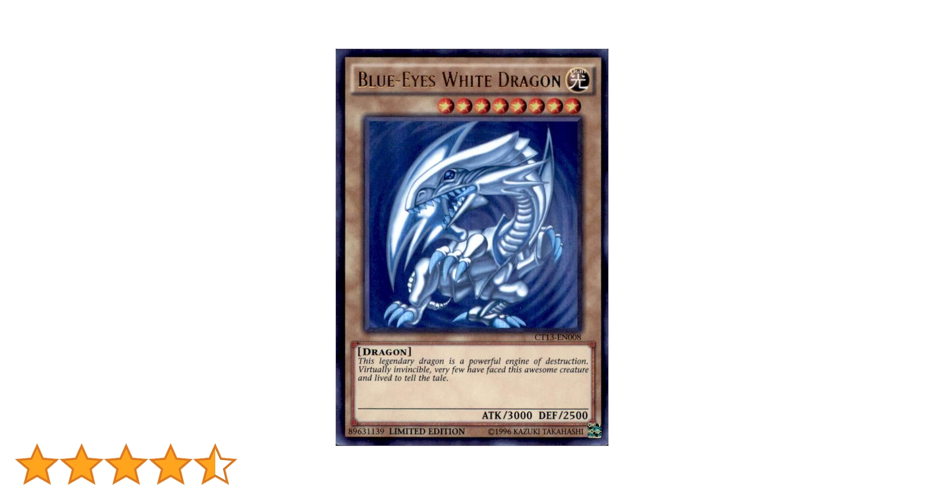 YU-GI-OH! 遊戯王 Blue-Eyes White Dragon！ Amazon.co.jp: Yu-Gi-Oh! - Blue-Eyes White Dragon (CT13-EN008